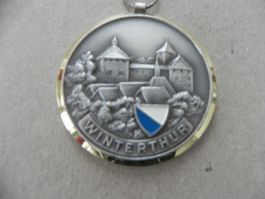 Medaille Burg Schloss Winterthur Zürich ZH 1980 / 40 Gramm