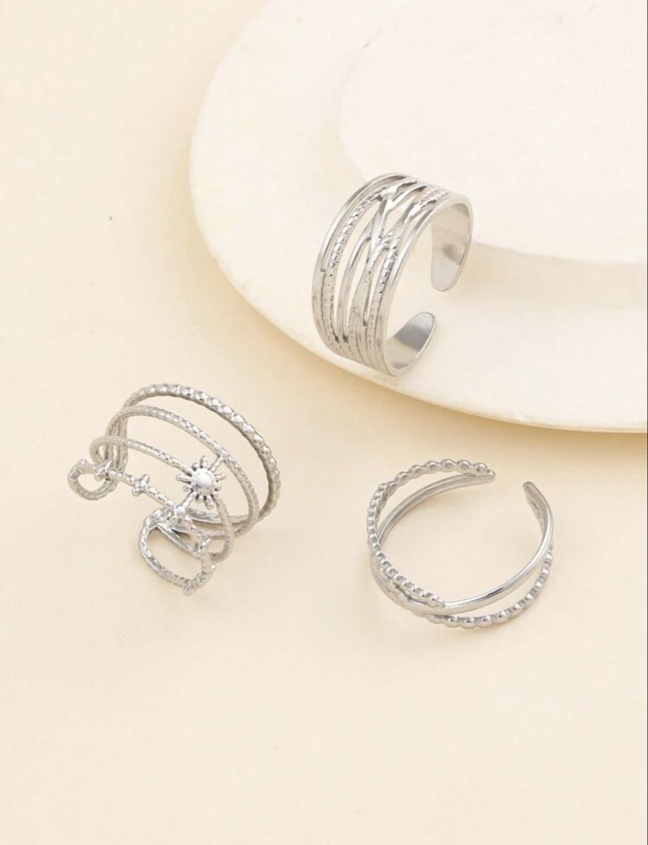 Ringe: Lot de 3 bagues en acier inoxydable – Neu und originalverpackt aus Châtel-St-Denis von Montclair_Swiss 1