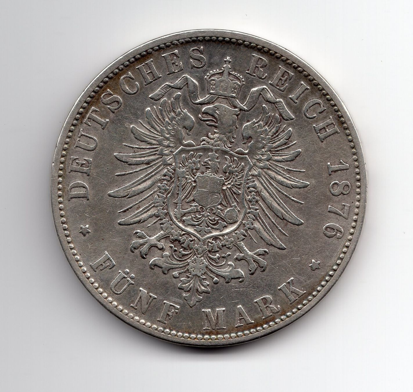 Tutti le monete: (2054) Bayern 1876, 5 Mark, vz – Usato da Rüthi (Rheintal) venduto da erdnuessli1