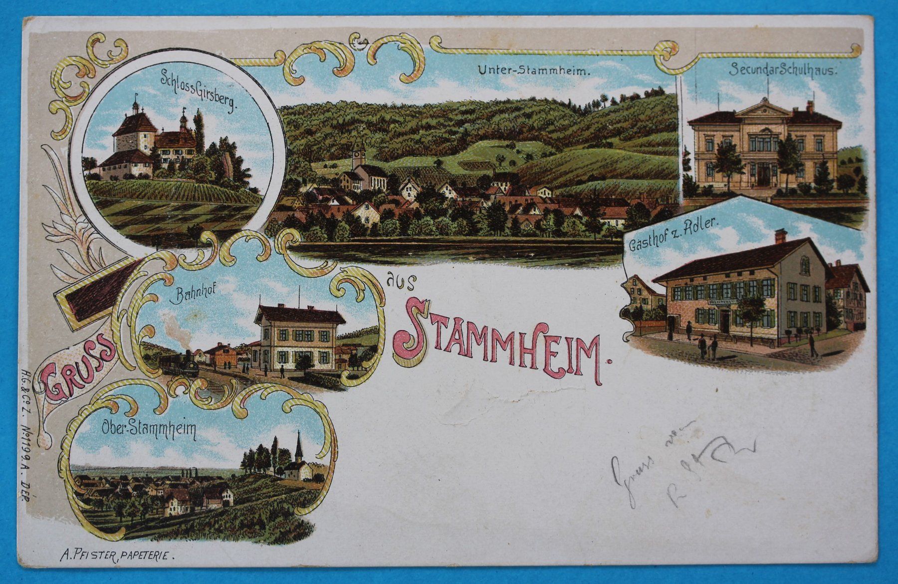 Cartoline postali: STAMMHEIM LITHO AK – Usato da Lotzwil venduto da pirolh