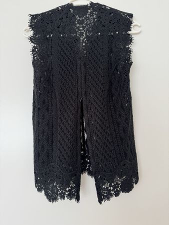 Elegante Spitzenweste von Ermanno Scervino, Schwarz, Top!