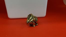 Antike Miniatur Triceratops Figur aus Messing 🦖✨