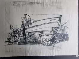 HENRY SCHMID LITHOGRAPHIE SIGNIERT PROBEDRUCK