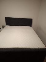 Boxspringbett dunkelgrau mit Bettkasten guter Zustand