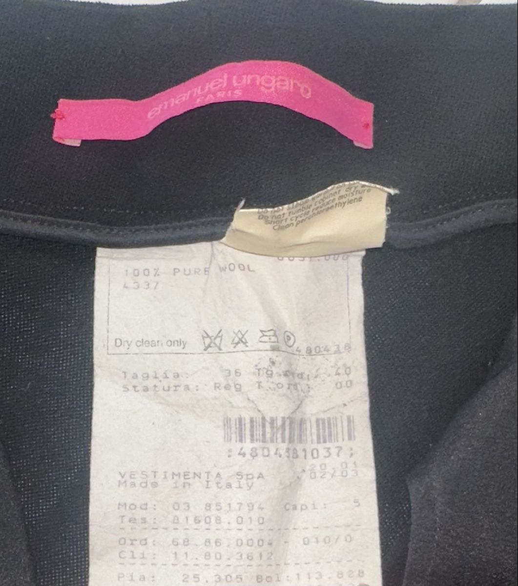 Pantaloni: EMANUEL UNGARO HOSE GR. 36 WOLLE – Usato da Unteraegeri venduto da MH203 9