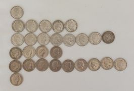 28 Münzen, 20 Rappen Schweiz
