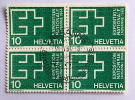 4 er Block Nr.402  Vollstempel Lausanne