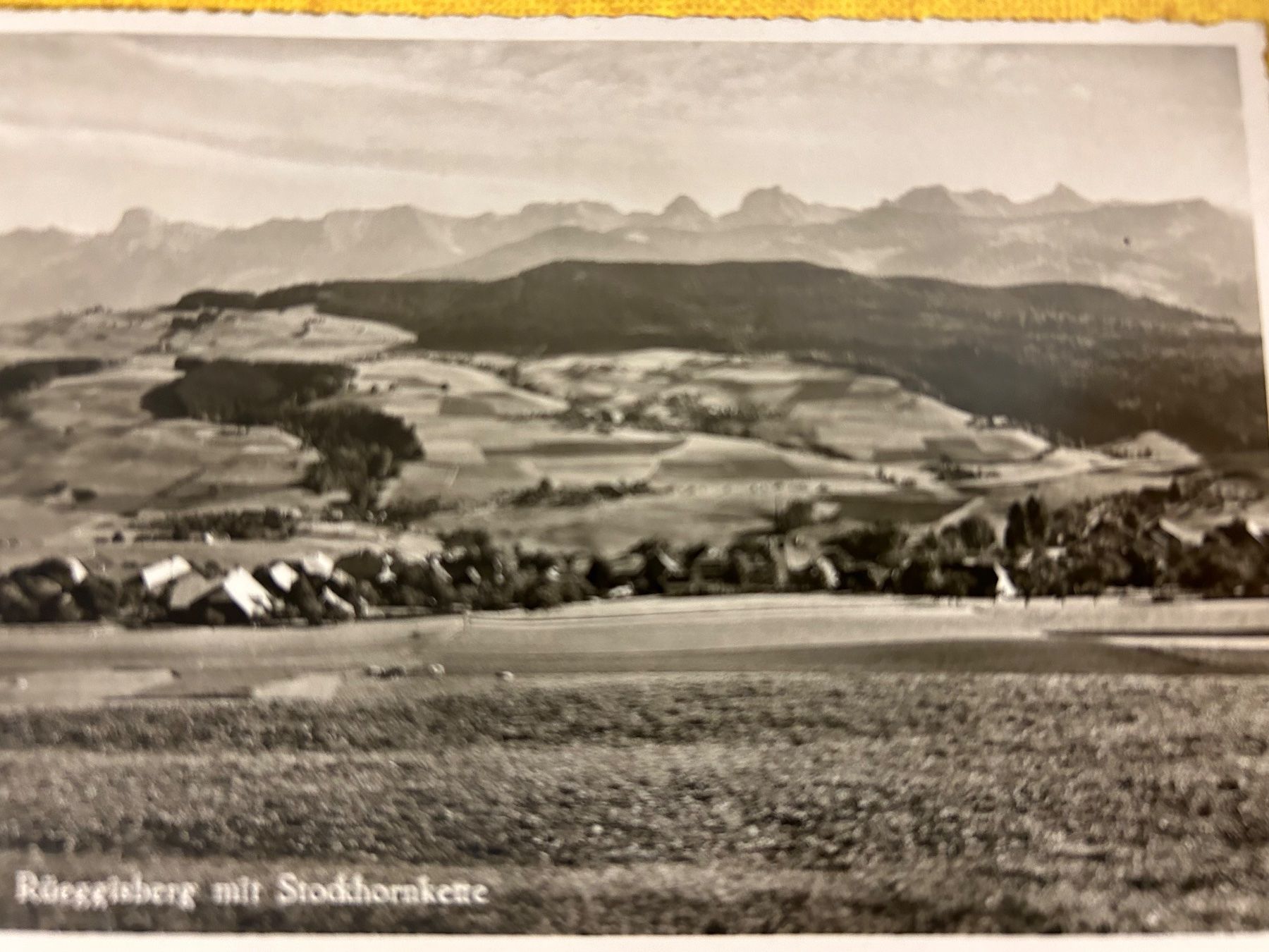 Cartoline postali: Alte Ansichtskarte Rüeggisberg mit Stockhornkette – Usato da Lanzenhäusern venduto da vic63 2