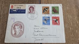 1955 FDC  Pro Juventute nach Israel