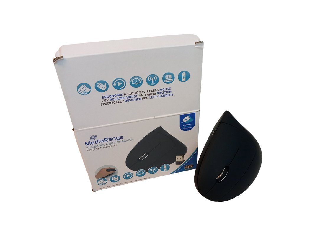 Souris: MEDIA RANGE ergonomische Linkshänder Maus – Neuf (Voir description) à Hünenberg par Restwert_Zug