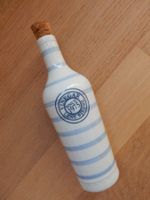 kl. Flasche Schnaps Essig Öl L. Bjerre NEU Porzellan Marine
