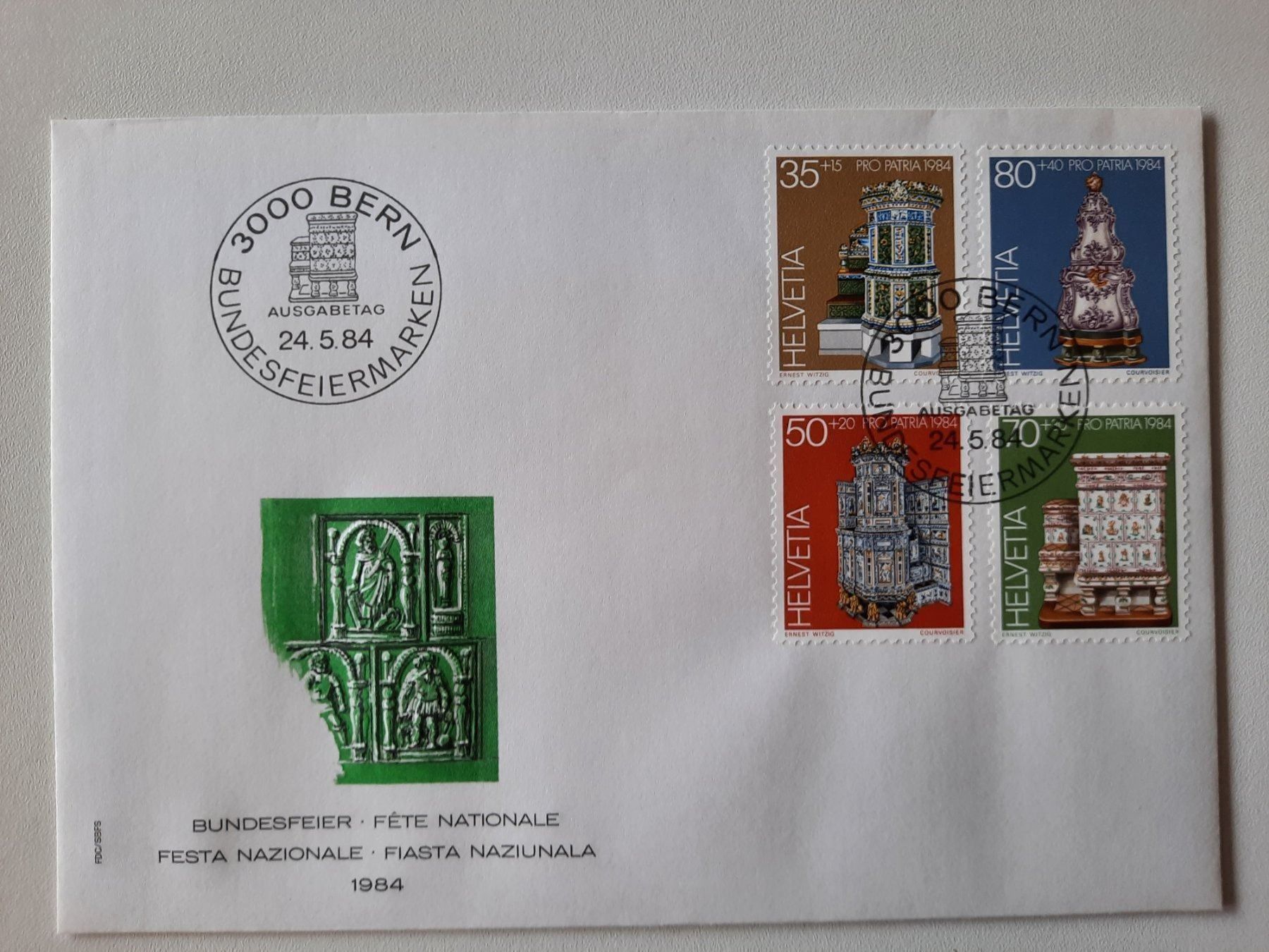 Alle Briefmarken: FDC Pro Patria 1984 – Gebraucht aus Bassersdorf von Lara049