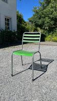2x Gartenstuhl Metall, Vintage, grün/verzinkt,