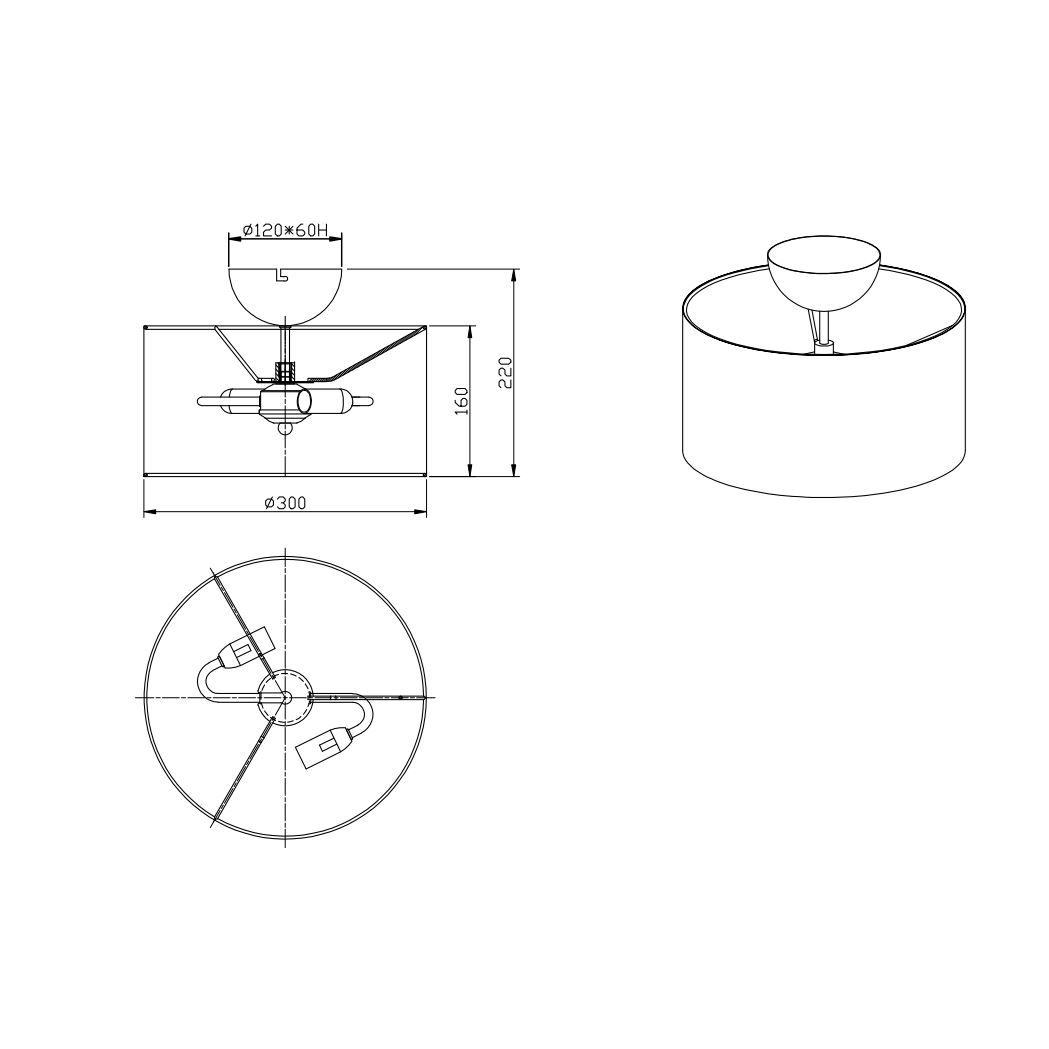 Lampadari & plafoniere: Deckenleuchte, Rund, Stoffschirm – Nuovo (secondo la descrizione) da Kreuzlingen venduto da Smart-Light 3