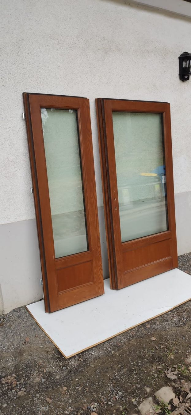 Baustoffe & - elemente: Porte double, vitrée, extérieure, triple vitrage – Neu (gemäss Beschreibung) aus Essertes von  1