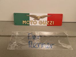 MOTO GUZZI 40 x10 cm VINTAGE METALL Schild Metall NEU!