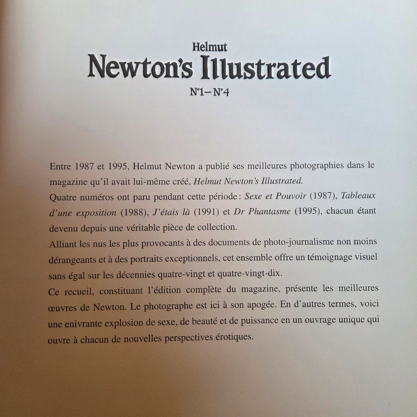 Bücher: Helmut Newton's Illustrated No 1-4 – Gebraucht aus Conches von mrp_qpt5 2