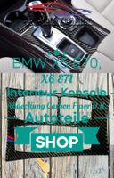 BMW X5 E70, X6 E71 Interieur Konsole Abdeckung Carbon Faser