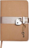 Trötsch Tagebuch Beige mit Schloss und Schlüssel
