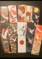 Lot de 10 marque-pages design grues style japonais neuf