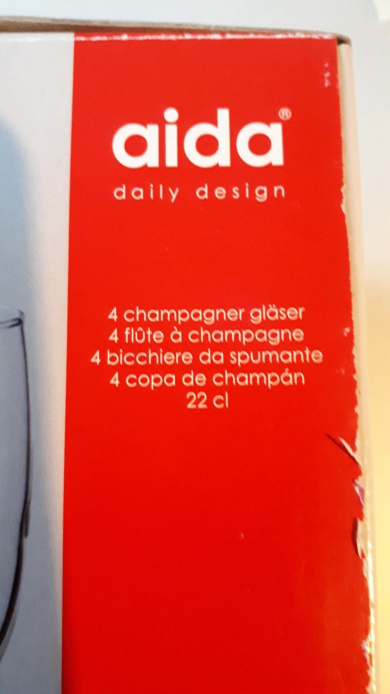 Gläser: 4 Stk  Champagner Gläser Original Aida Classic – Neu und originalverpackt aus Seewen SZ von SuperpumaDisplayTeam 4