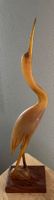 Alter Reiher Kranich aus Horn (?) vintage 50er 60er