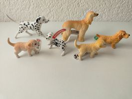 Schleich Neu Hunde Rudel Windhund, Dalmatiner, Golden Retrie