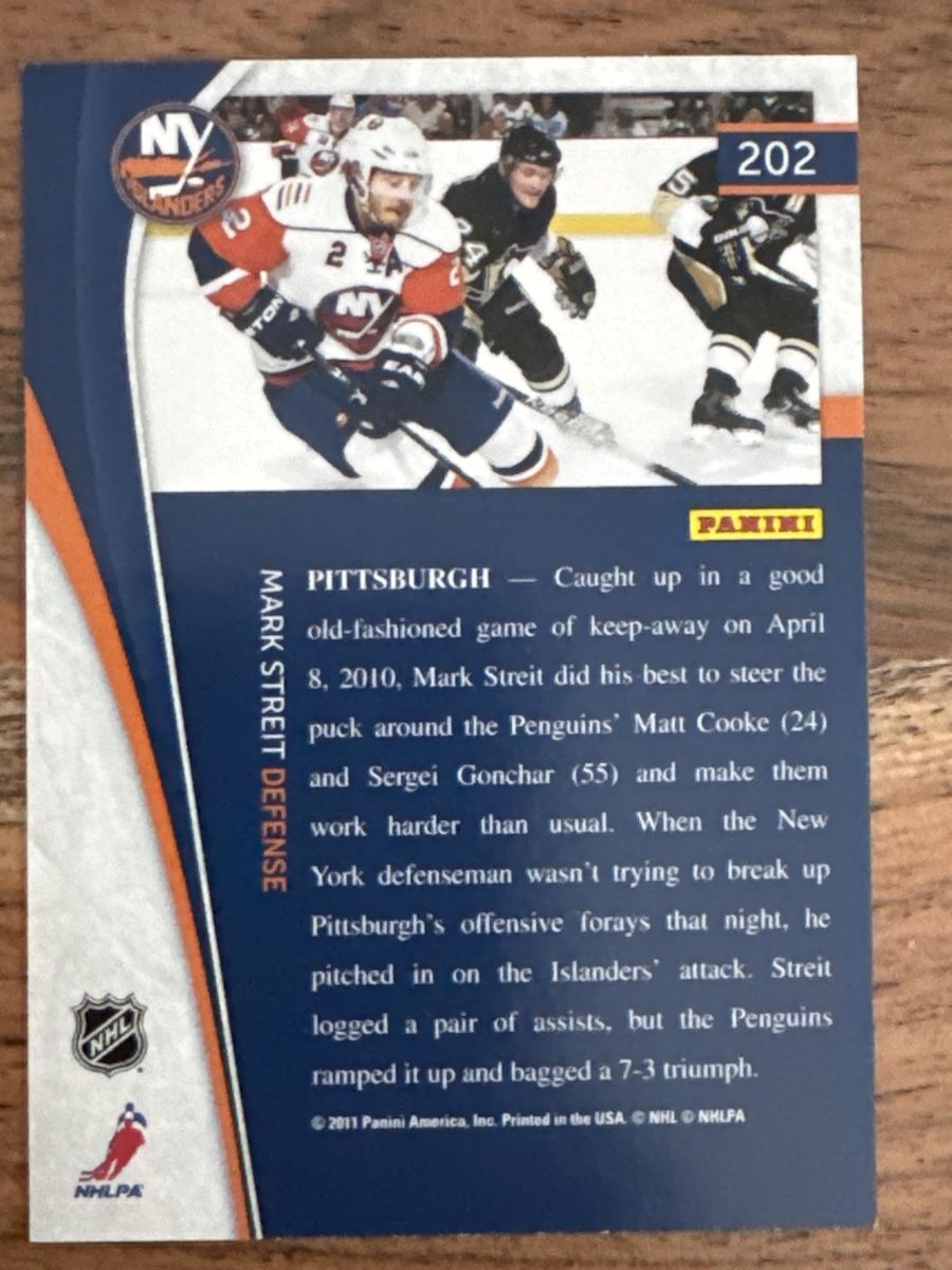 NHL Sammelbilder & Trading cards: NHL #202 Mark Streit New York Islanders – Gebraucht aus Grüningen von Peterpan99 1