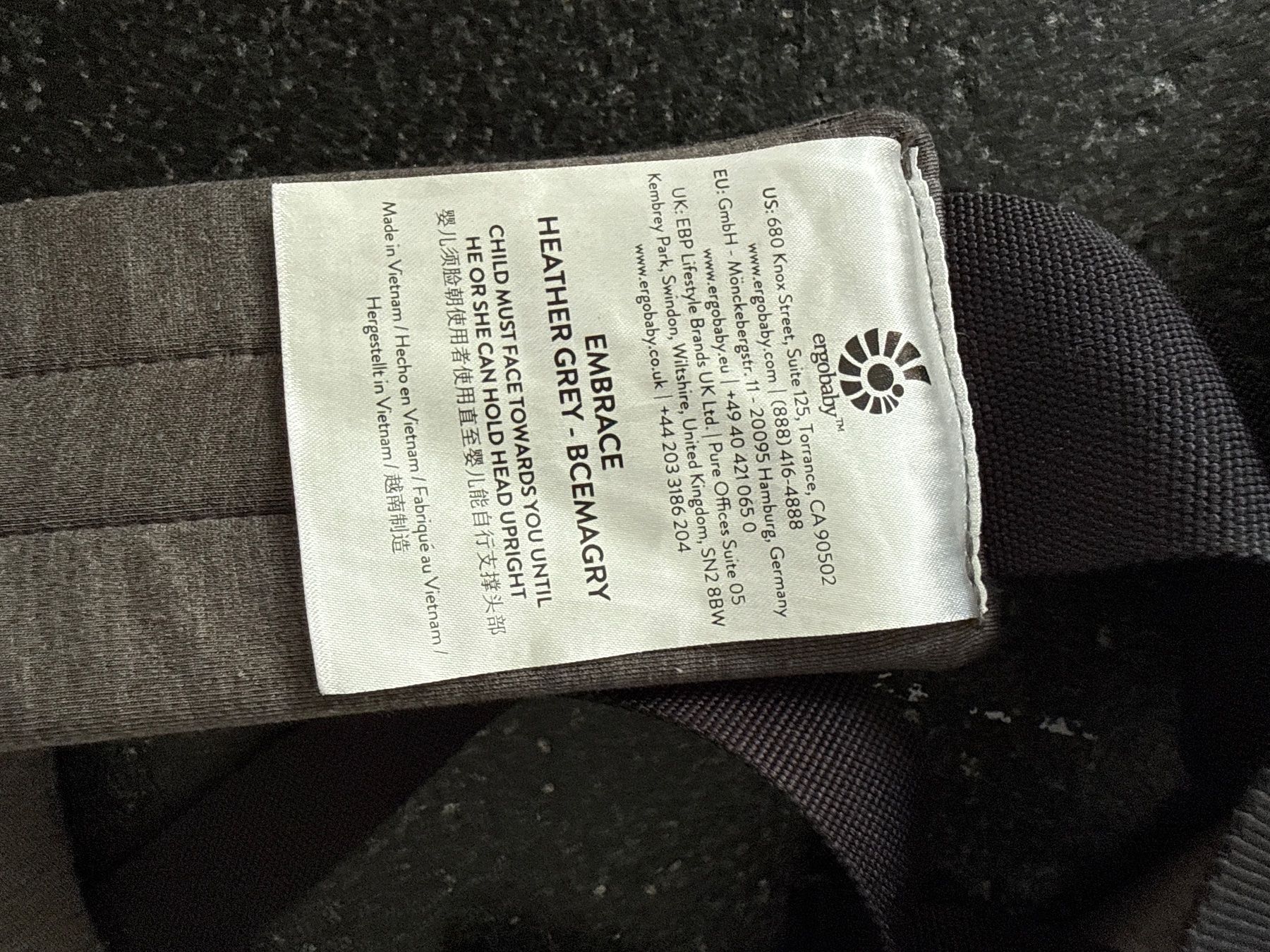 Ergo Baby Marsupi portabebè: Ergobaby Baby Carrier grey used – Usato da Liebefeld venduto da dabuehle17 3