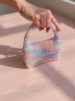 Superelegante glitzernde Handtasche aus Kristallperlen