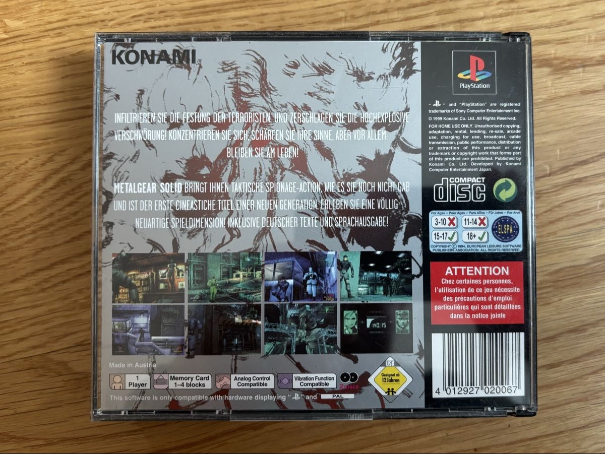 Jeux: PS (PAL) - Metal Gear Solid – D'occasion à Widen par mxpx_1981 3