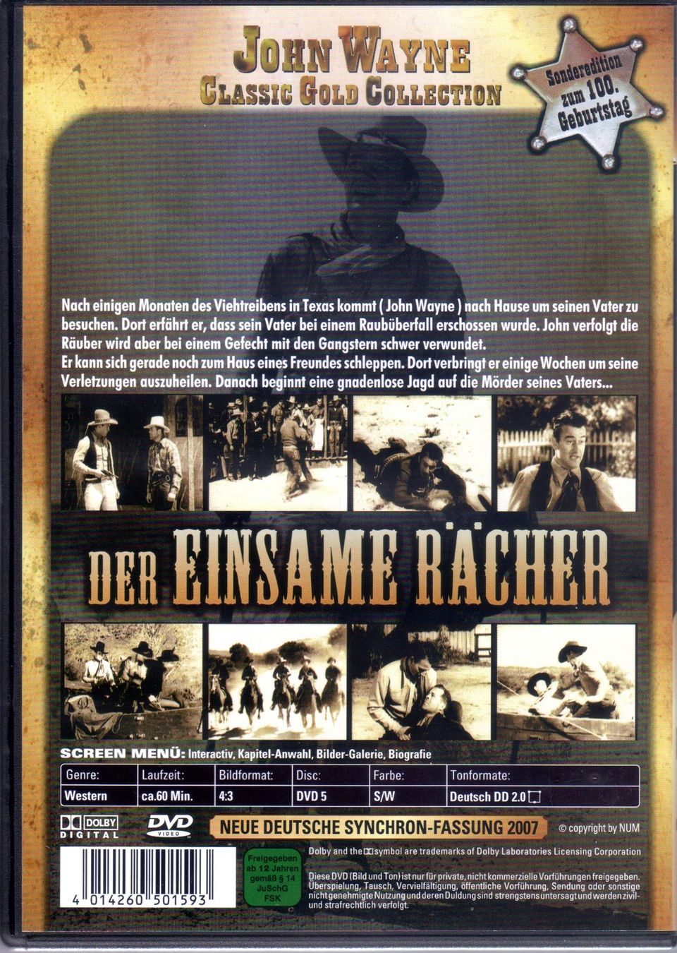 Tutti i DVDs: JOHN WAYNE DER EINSAME RACHER DVD – Nuovo (secondo la descrizione) da Losone venduto da EM2019 1