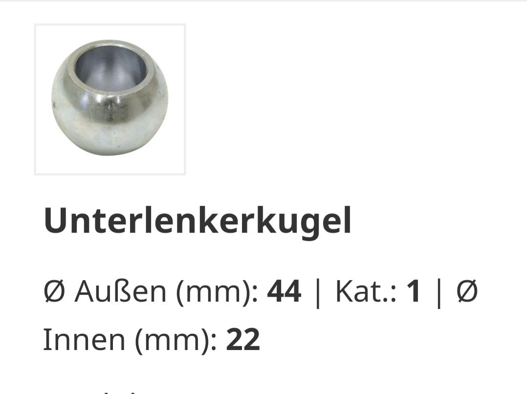 Accessori Trattori &Veicoli agricoli: Unterlenkerkugeln  – Nuovo e nell'imballaggio originale da Flumserberg Bergheim venduto da Flumserberg03