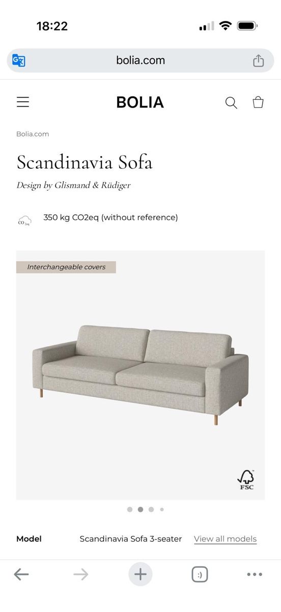 Bolia Divani: Sofa Bolia Scandinavia - 3 seats – Usato da Zürich venduto da bpo_cxj8 4