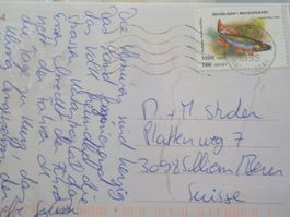 Madagaskar, Karte, Marke Fisch