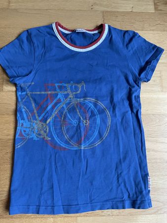 Baba T-Shirt blau Grösse 152 Fahrradprint retro