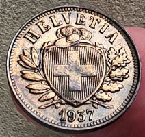 SCHWEIZ 2 RAPPEN 1937