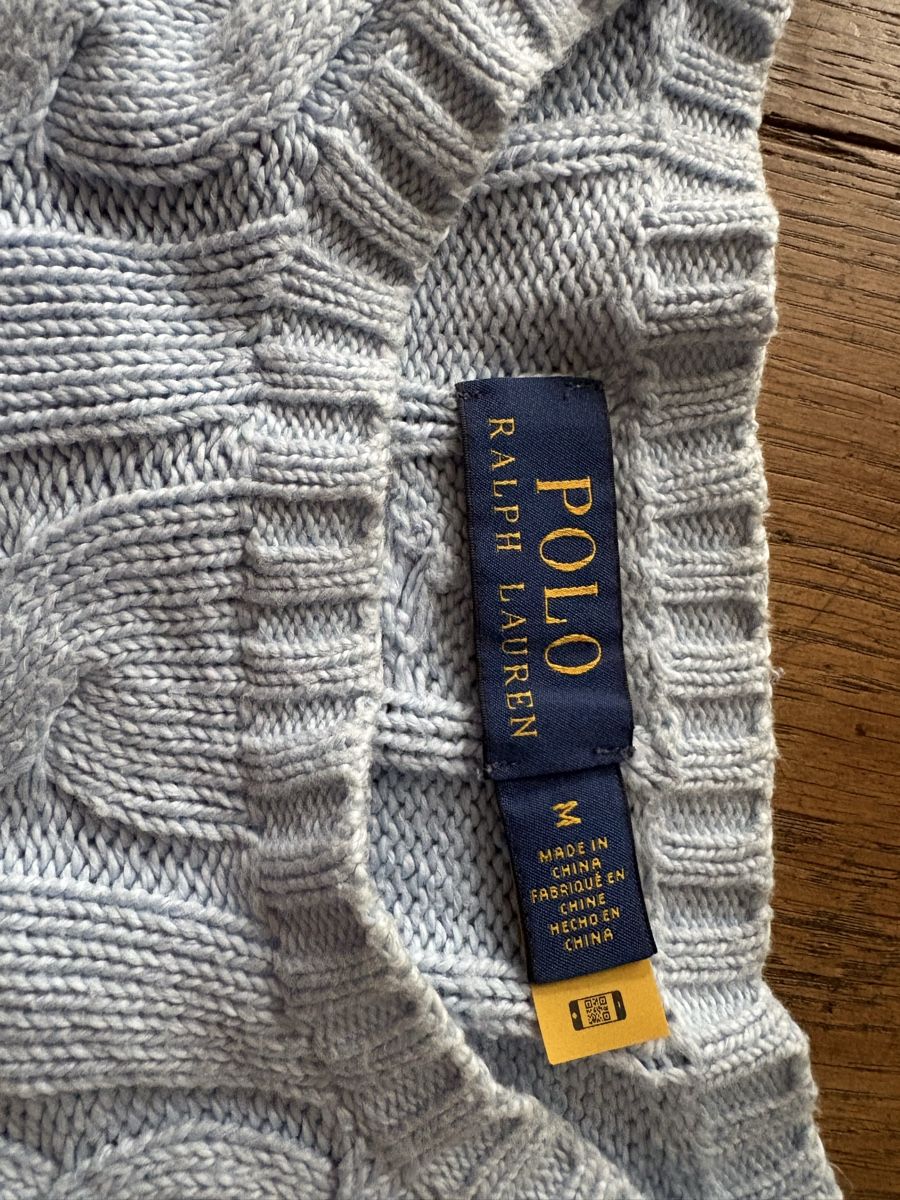 Polo Ralph Lauren Pulls & Sweat-shirts: Pullover Polo Ralph Lauren Grösse M hellblau Zopfmuster Mang – D'occasion à Meilen par gui_6sh2 2