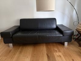 Pfister Ledersofa Echtleder schwarz  sehr guter Zustand