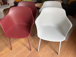 Stuhlset 4 Stk. Kunststoff Metall gute Erhaltung