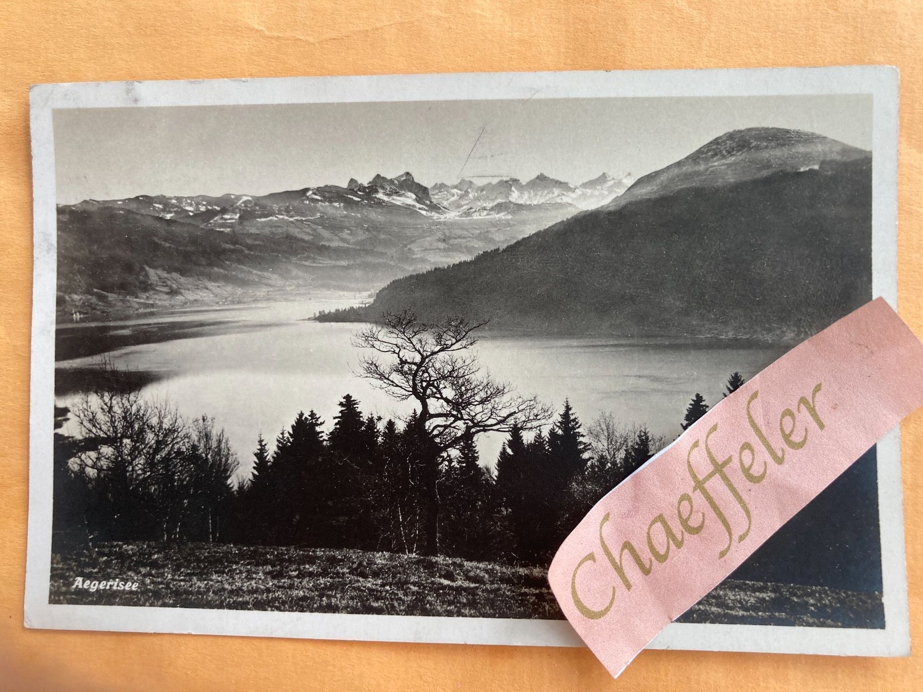 Cartoline postali: 1934 Aegerisee – Usato da Zürich venduto da Chaeffeler