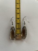 Ohrringe / Ohrhänger mit Silber und Edelstein Rauchquarz