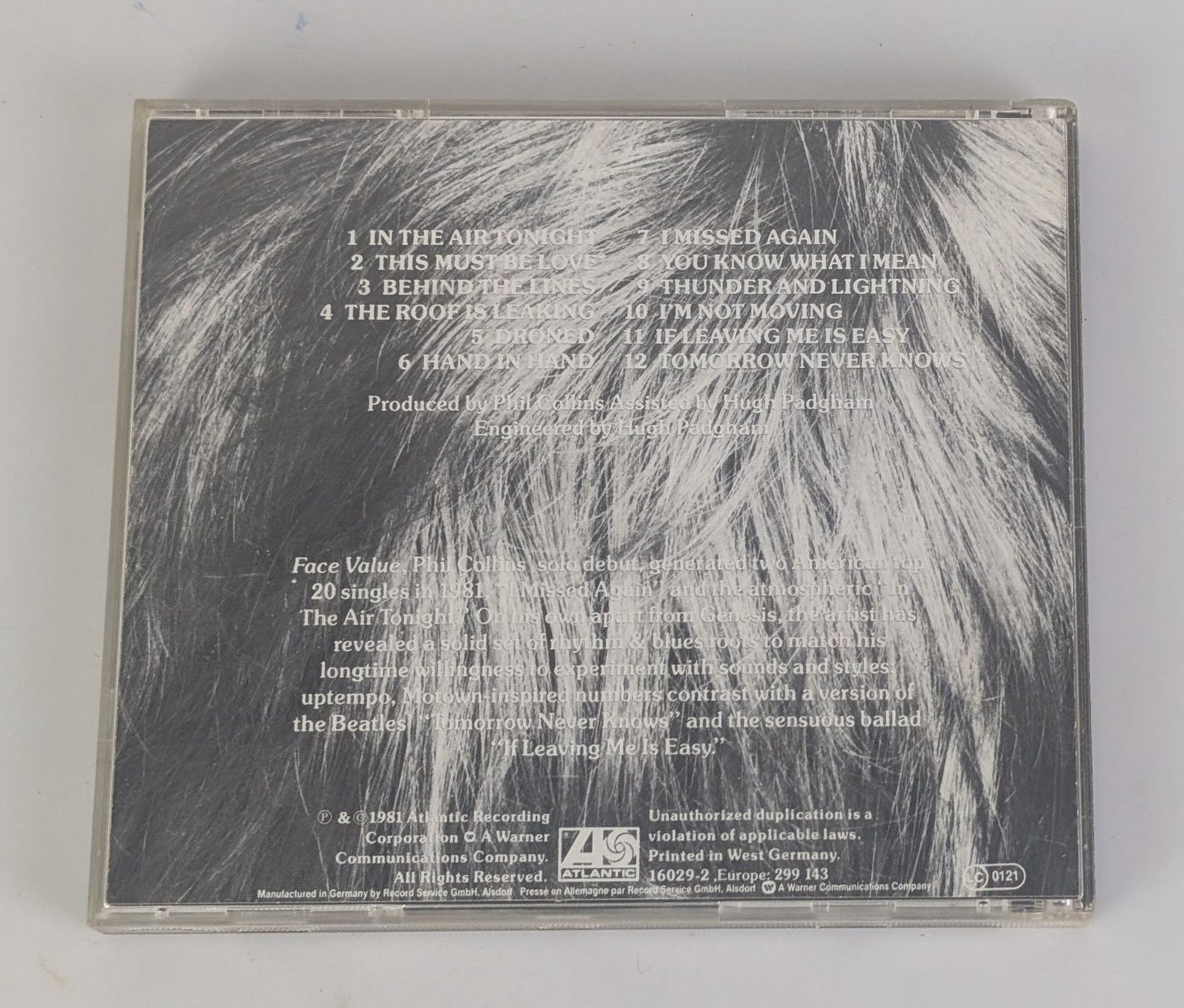 CD: Phil Collins - Face Value CD - Top – Usato da Zürich venduto da 1.Simon 1