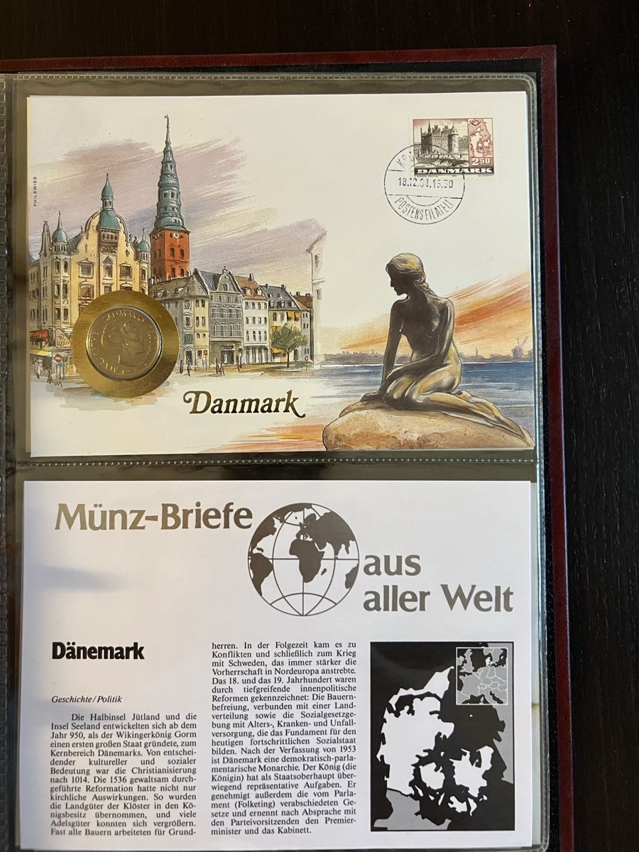 Tutti le monete: 5 Numisbriefe aus verschieden Ländern – Nuovo (secondo la descrizione) da Höri venduto da Tunnelchen