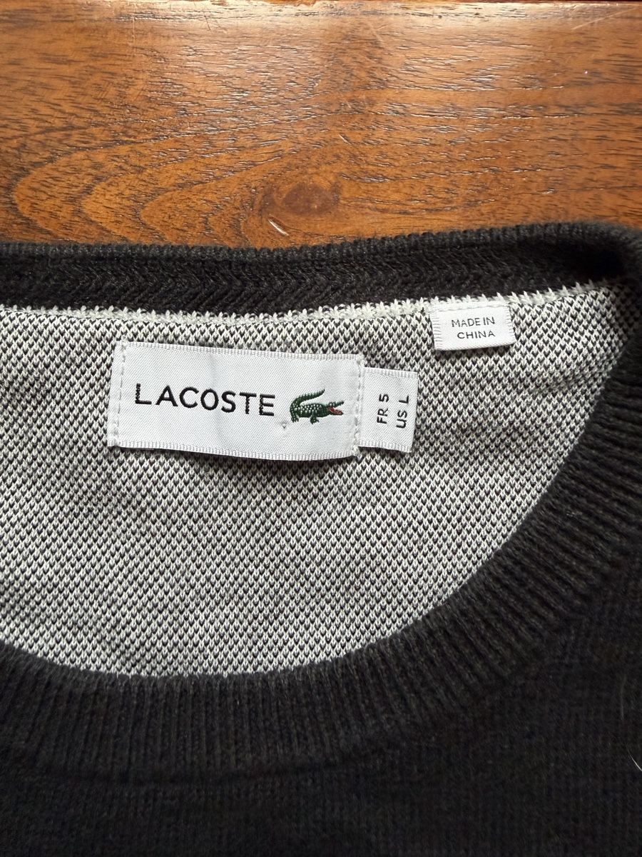 Lacoste Pulls & Sweat-shirts: Pull LACOSTE taille L noir coton 100% bon état – Neuf (Voir description) à Baulmes par resel_.tm 4