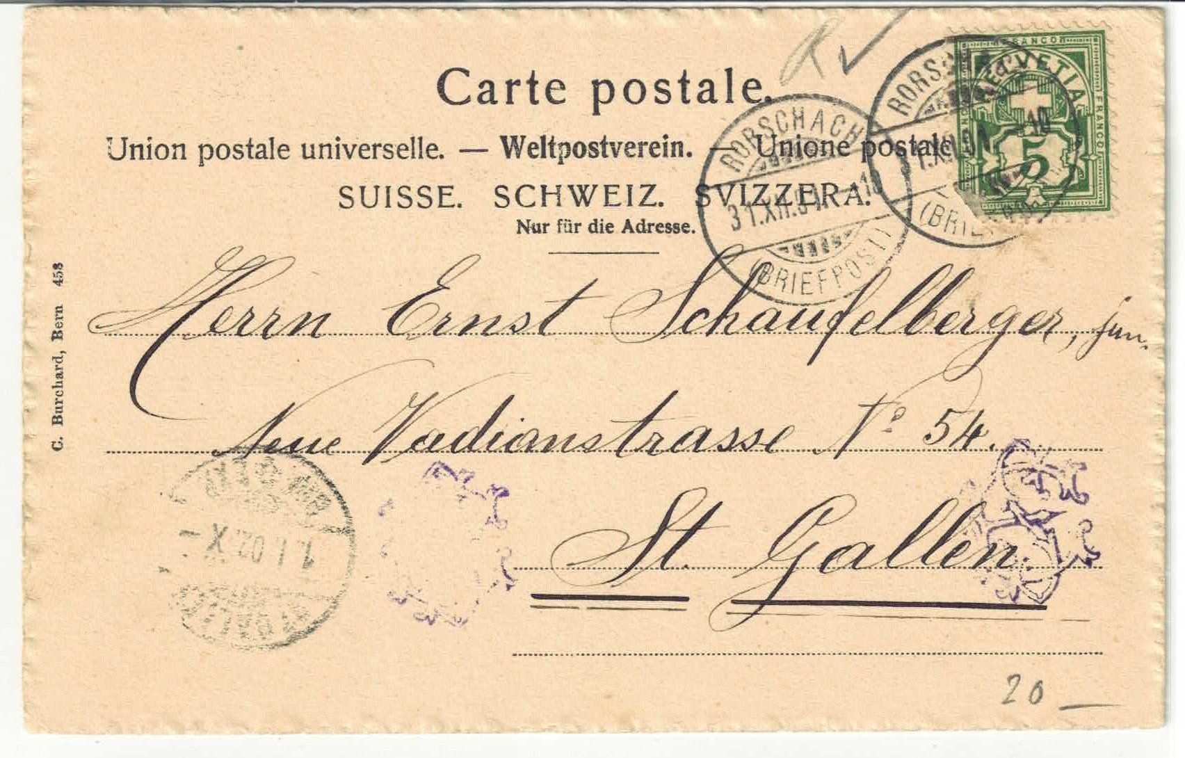Cartoline postali: Rorschach - Generalansicht – Usato da Ettingen venduto da Kartenplanet 1