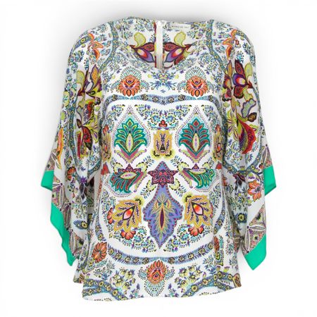 Etro Bluse weiss gemustert IT 40 DE 36