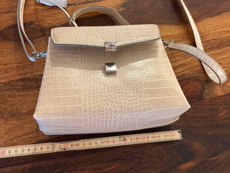 Sac à main PICARD effet croco beige – état comme neuf