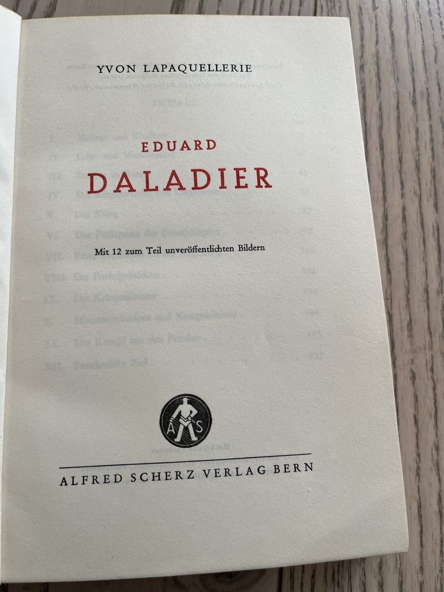 Libri: Eduard Daladier - Biografie von 1939 – Usato da Romanshorn venduto da Apfelschuss 1