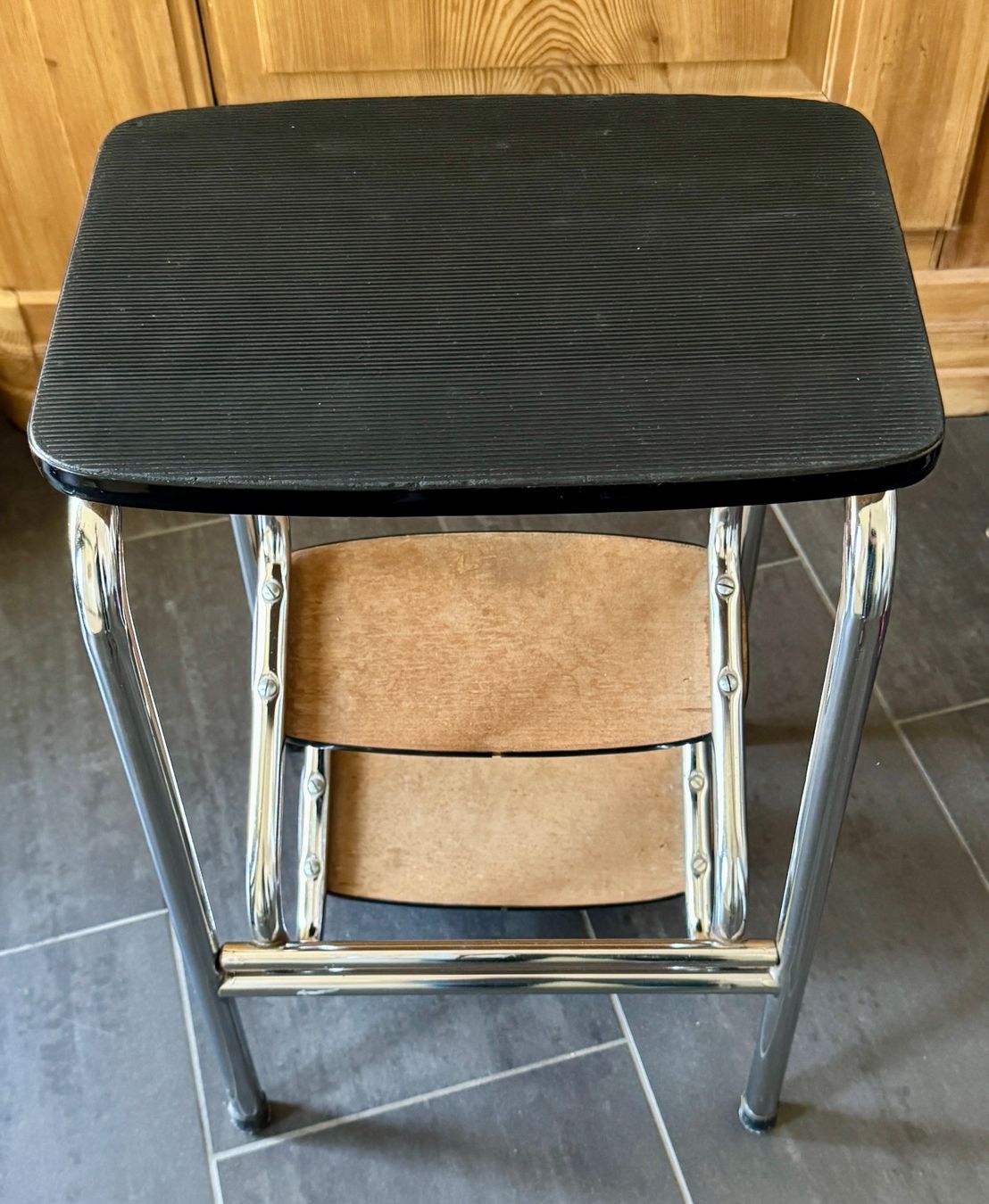 Hocker: Alter Dreitritt Tritthocker Trittleiter 60er-Jahre – Gebraucht aus Rothrist von Luckywinner 2